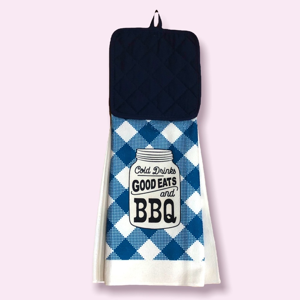 Dad gift, Outdoor Grill accessory, Hanging Hot Pad Towel, Mens gift